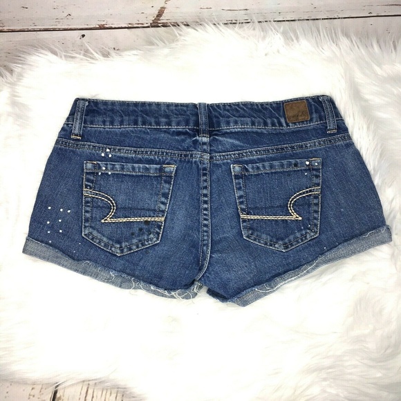 American Eagle paint spatter shorts size 2 - Picture 2 of 6